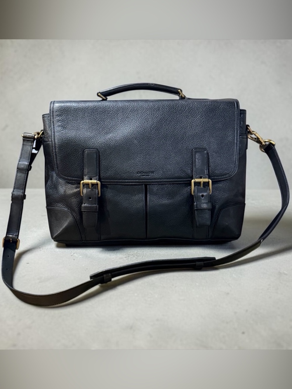 Coach Black Leather Briefcase 70480 Executive Business Bag